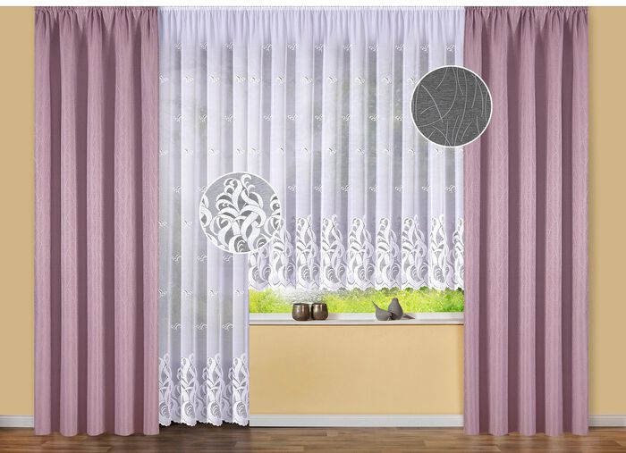 Overgordijn met universele railband 