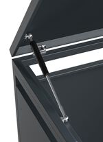 Afvalcontainerbox "Lacina", deuren in houtlook 