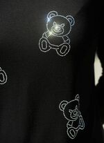 Shirt met beren-strass steentjes 