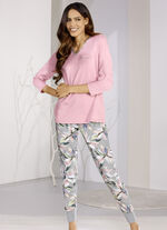 Pyjama met V-halsrand en borstzak 