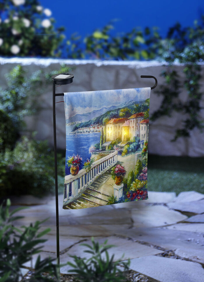 Zonnevlag gemaakt van fluwelen stof 