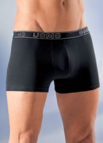 Vijfdelige set boxershorts, effen met elastische tailleband 