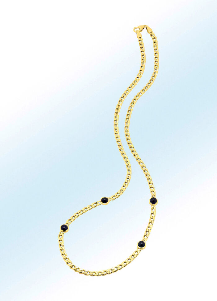 Kinketting met echte saffier 