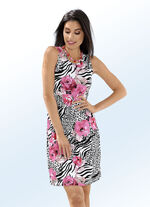 Jurk met inkjetprint, mouwloos 