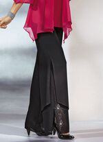 Dubbel gelaagde zwarte broek ZWART