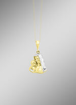 Hanger Heilige Maria en kindje Jezus in tweekleurig 
