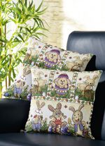 Kussenslopen 'Hazen', patchwork, set van 2