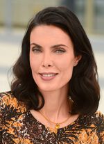 Leren koordketting met Rivoli glassteen 