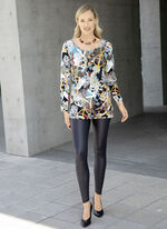 Fascinerend lang shirt met decoratieve strass steentjes 