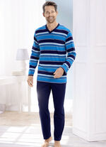 Tweepak pyjama&#39;s met V-hals en borstzakje 