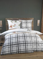 Beddengoedset met idyllisch winterdesign 