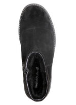 Waldl&auml;ufer, gevoerde dameslaarzen, winterschoenen, breedte H, met lamsvacht ZWART