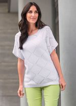 Trui met ajourruitjesmotief 