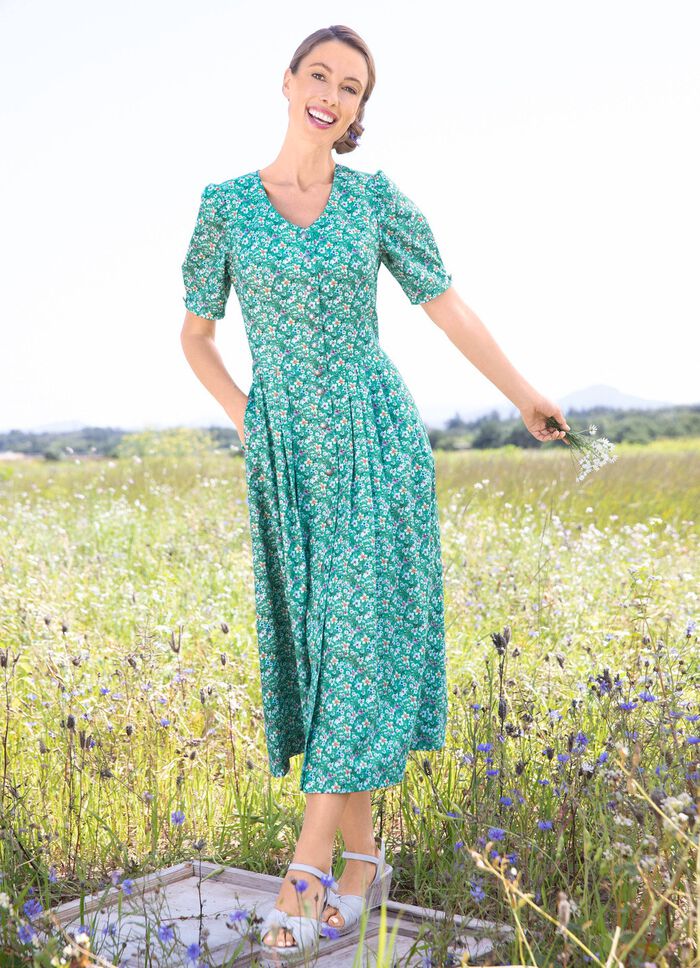 Landhuisjurk met bloemdessin 