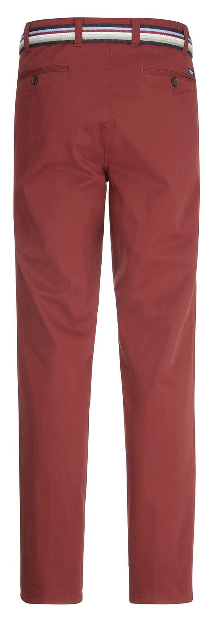 Broek "Br&uuml;hl" met riem in 3 kleuren DONKERROOD