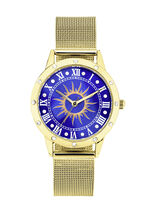 Quartz dameshorloge zon met witte kristalaccenten 