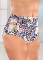 Verpakking van vijf slips met kleurrijk printdesign 