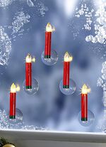 Kerstboomkaarsen, set van 15 ROOD