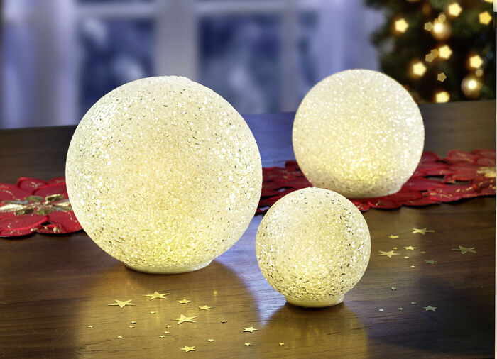 LED-bal op batterijen, set van 3 