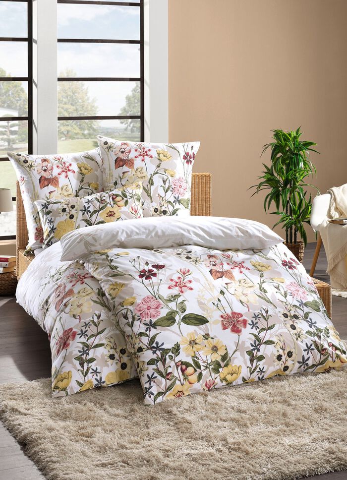 Biberna beddengoedset van renforc&eacute; met print NATUREL