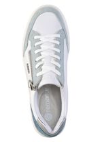 Remonte sneakers gemaakt van nappa- en su&egrave;deleer met metallic afwerking BLAUW-WIT-ZILVER