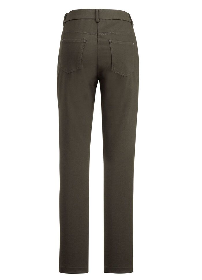 Broek met sportieve chic OLIJFGROEN