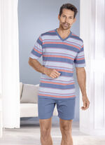 Tweepak korte broeken met V-hals en borstzakje 