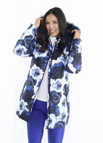 Jas met decoratief rozendessin 