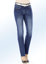 Jeans met mooie klinknagels JEANS BLAUW
