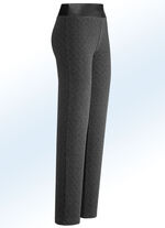 Broek in mooie visgraatlook ZWART-GRIJS