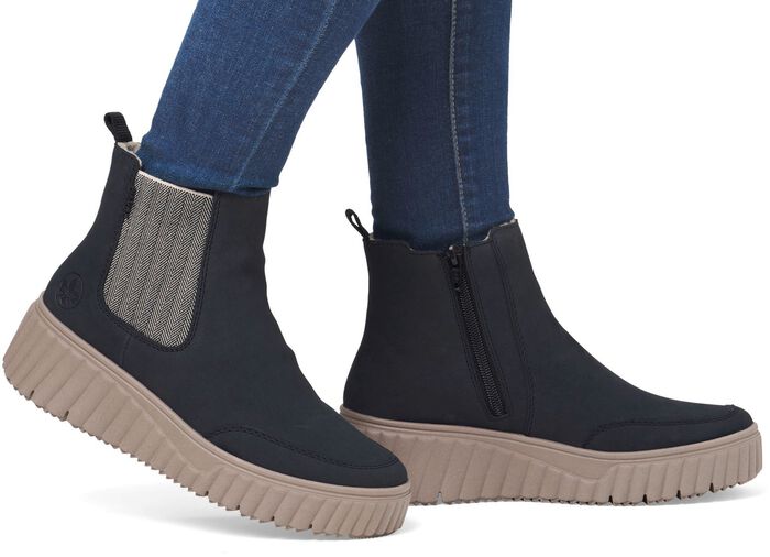 Rieker, trendy dameslaarzen, winterschoenen, met uitneembaar voetbed 