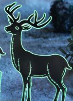 Hert, nachtlicht (terugkijkend) SCHWARZ