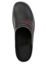 Klassieke herenmuiltjes met anatomisch gevormd voetbed SCHWARZ-BURGUND