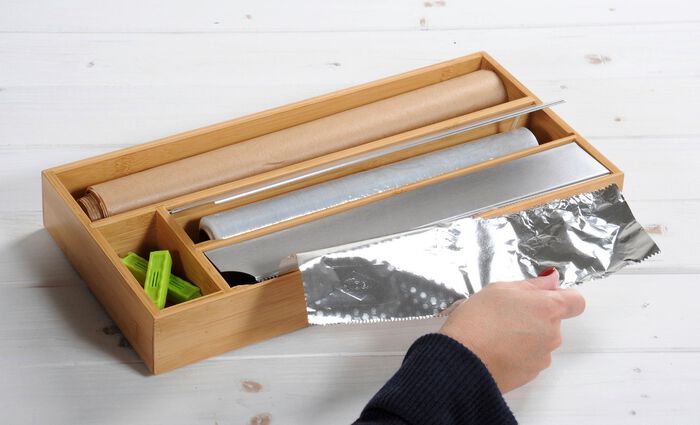 Bamboe folie dispenser 