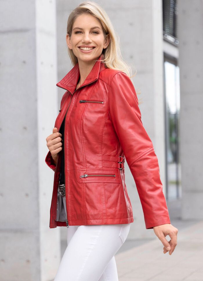 Kort leren jasje van &ldquo;Caminari&rdquo; 