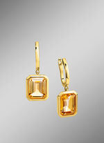 Moderne oorbellen met echte citrien 