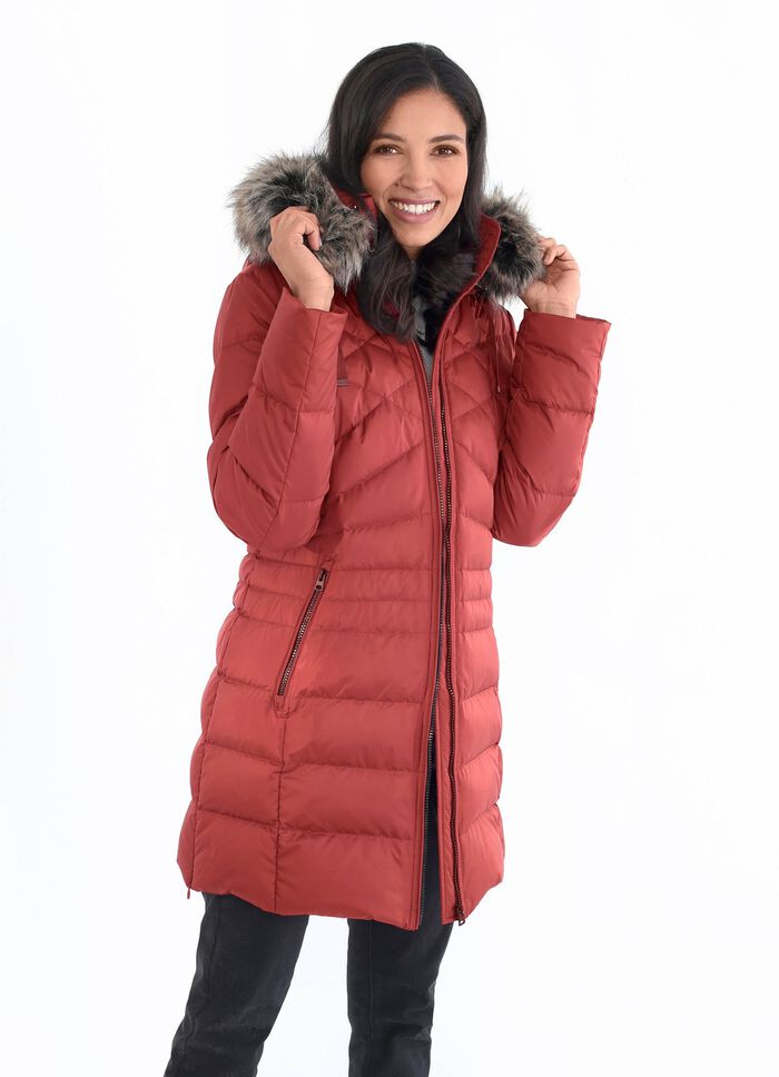 Lange donsjas in 2 kleuren ZEGELROOD