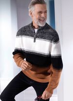 Schipperstrui met korte ritssluiting 