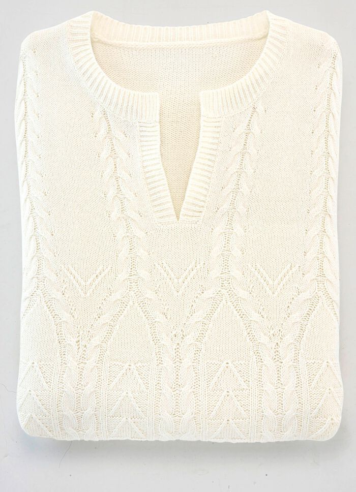 Trui in zeer zachte kwaliteit ECRU