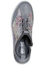 Gemini-laarsje met effectieve stiksels GRIJS-MEERKLEURIG