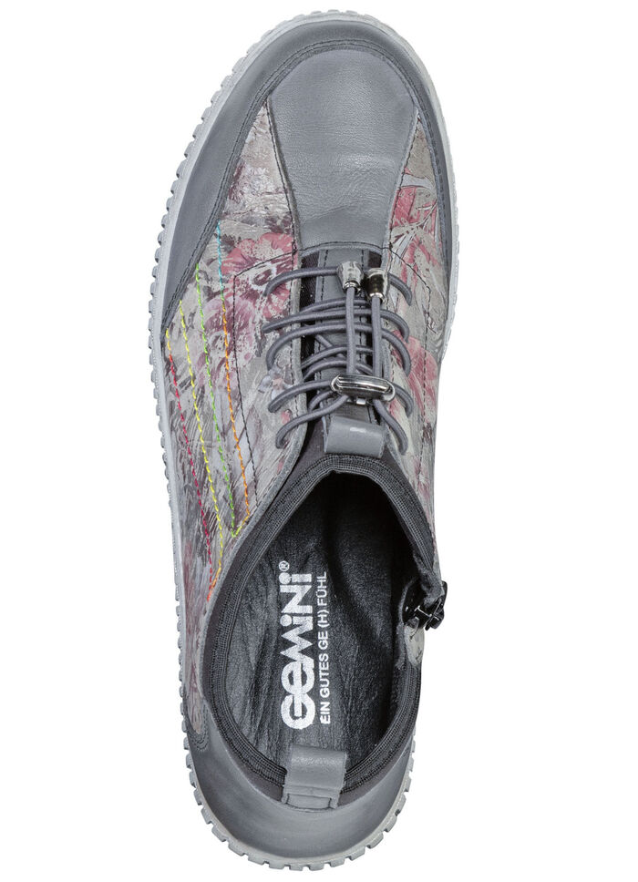 Gemini-laarsje met effectieve stiksels GRIJS-MEERKLEURIG