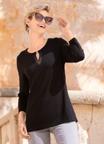 Shirt met decoratieve ring ZWART