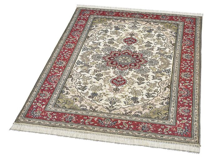 Bruggen, galerij en tapijten in zijdelook BEIGE