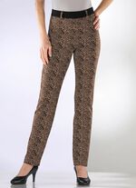 Broek met trendy dierenhuiddessin 