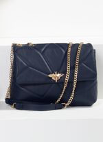 Laurina tas met knevelsluiting in extravagante libellevorm DONKERBLAUW