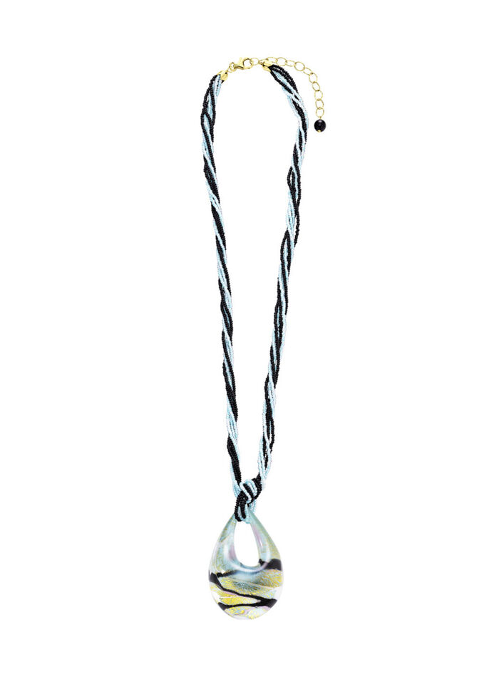 Ketting van Muranoglas met meerdere rijen 