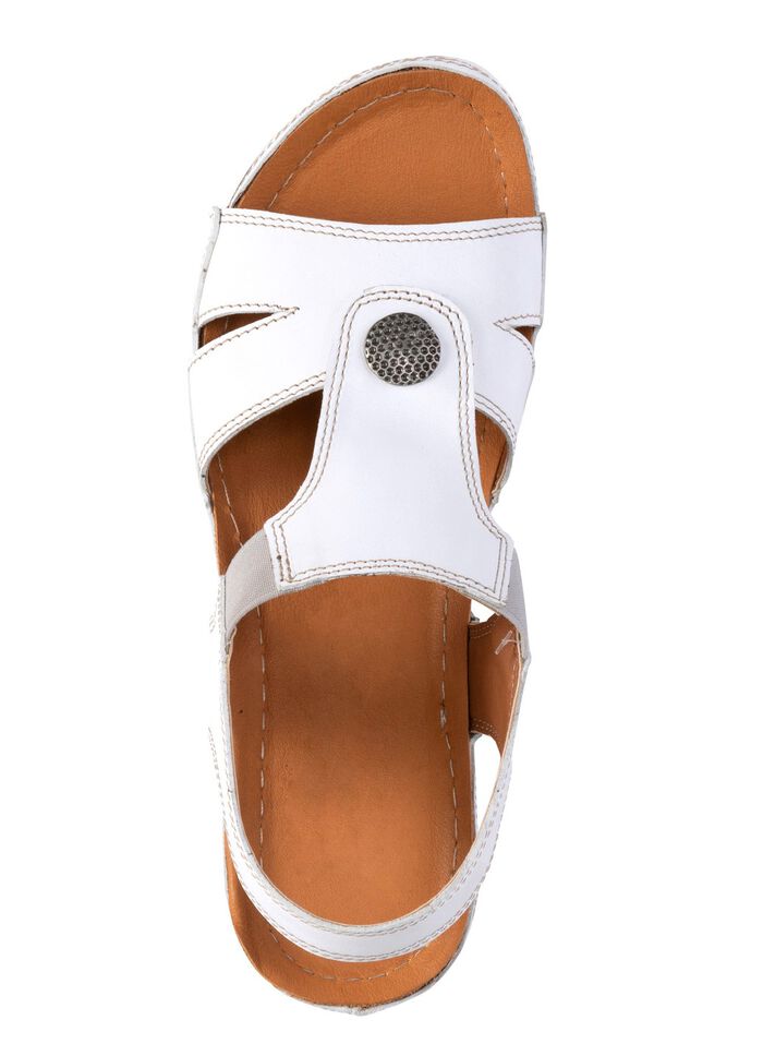 ELENA EDEN sandaal van nappaleer met metalen decoratie 