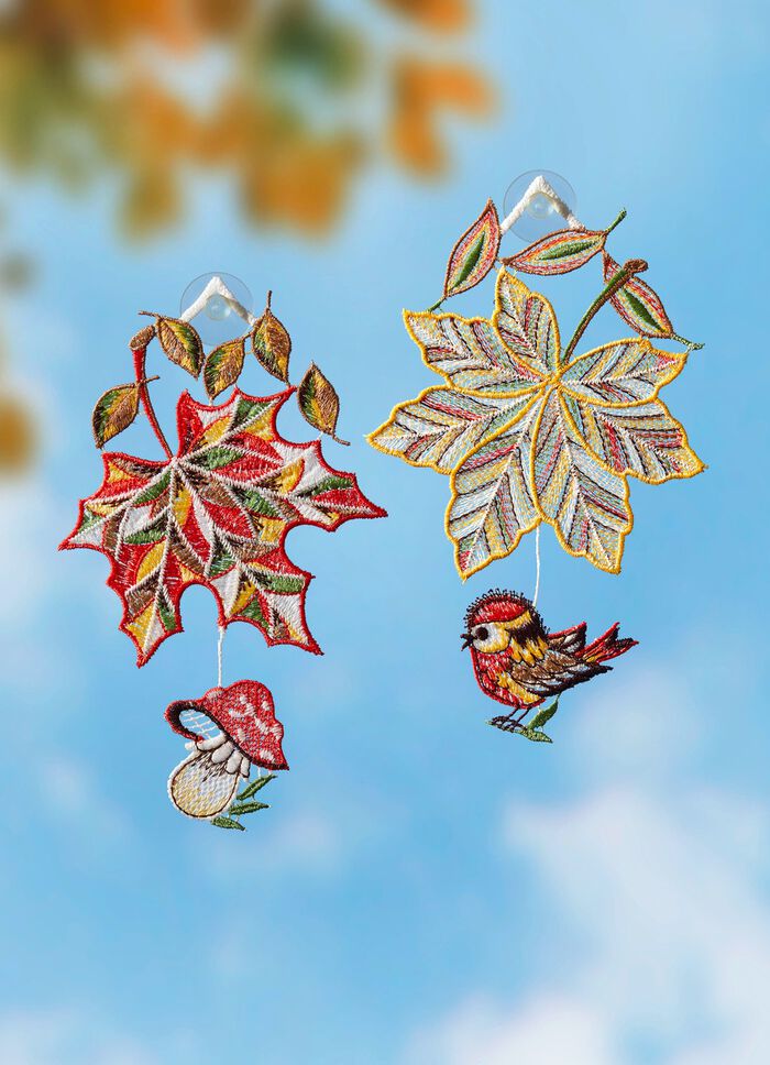 Raamfoto, set van 2, gemaakt van echt Plauenkant 