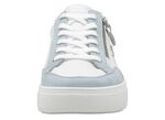 Remonte sneakers gemaakt van nappa- en su&egrave;deleer met metallic afwerking BLAUW-WIT-ZILVER