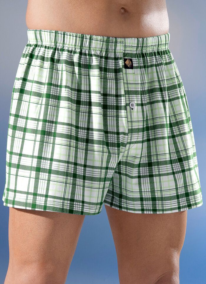 Set van vier boxershorts, geruit 